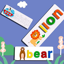 Load image into Gallery viewer, Kid Wooden English Letter Cognition Cards Blocks Spelling Game Early Education Toy - Multicolor
