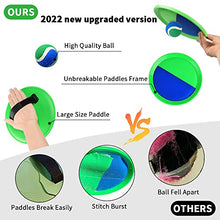 Load image into Gallery viewer, CPSYUB Toss and Catch Ball Game Set,Beach Toys for 3,4,5,6,7,8,9 Years Old Boys/Girls,Outdoor Games for Kids with 8 Inch Paddle Toss(2 Paddles,2Balls,1 Bag)
