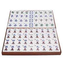 Load image into Gallery viewer, CMZ Mahjong Set MahJongg Tile Set English Mahjong, Large Mahjong Travel Mahjong, Mahjong with Leather Box with English Manual, Crystal Mahjong Tiles Chinese Mahjong Game Set
