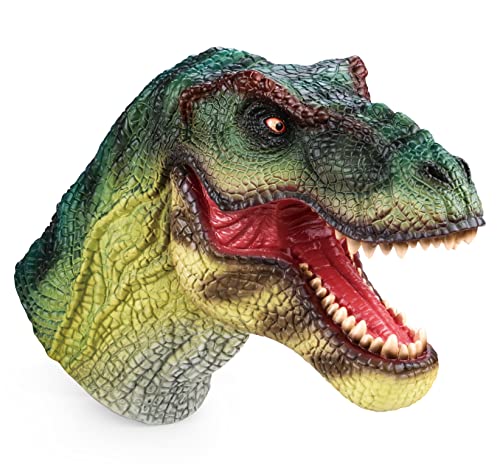 Gemini&Genius Dinosaur Toys Tyrannosaurus Rex Puppets with Audio Support, Dinosaurs Hand Puppet Halloween Scary Toys Role Play and Party SuppliesToys for Kids 3-12 Years Old