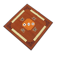 EXCEART Mahjong Game Table Cover Slip Resistant Poker Dominos Card Tablecover Table Top Mat Square Mahjong Cloth Board for Desktop Games Brown 78X78CM