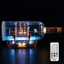 Load image into Gallery viewer, BRIKSMAX Led Lighting Kit for Ship in a Bottle - Compatible with Lego 21313 92177 Building Blocks Model- Upgraded Version with Remote Control - Not Include The Lego Set (Remote-Control Version)
