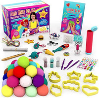 GirlZone Air Dry Clay Ultimate Craft Kit, Over 100 Piece Kids Modeling Clay Set, Air Dry Clay for Kids with No Baking Required, Arts and Crafts for Girls Age 3+ (Regular Size)