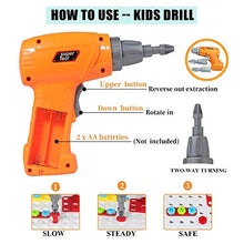 Load image into Gallery viewer, JACKEYLOVE 261 Pcs STEM Toys Kids Drill 2 in 1 Educational Set with Electric Drill Puzzle and Button Art Toy for Boys and Girls Ages 3 4 5 6 7 8
