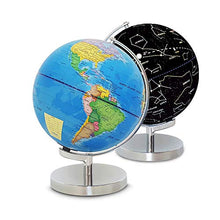 Load image into Gallery viewer, ROBDAE Globe Diameter 23 cm Home Office Decorations Interactive Educational Swivel Desktop Globe Light Gift Globes of The World with Stand (Color : Blue, Size : 23cm)
