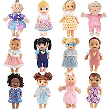Load image into Gallery viewer, Girl Doll Clothes and Accessories - 12 Sets Doll Clothes for 12 Inch Dolls, Alive-Baby Doll Clothes Dress Pajamas Swimsuits, Lovely Baby Doll Outfits Accessories for Christmas Birthday for Little Girl
