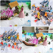 Load image into Gallery viewer, EXCEART 30pcs Scale Models People Set Colorful Painted Train Passengers Figurines Architectural Plastic Sitting and Standing People Figures for Miniature Scenery Layout Random Color
