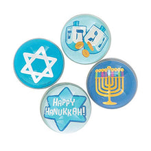 Load image into Gallery viewer, Fun Express Hanukkah Bouncy Balls - Toys - 12 Pieces

