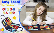 Load image into Gallery viewer, AKEE, Busy Board Montessori Toy for Toddlers, Sensory Board for Kids, Preschool Activities Educational Travel Toy for Fine Motor Skills, Autism Toys Alphabet Spell Toy Gifts for Boys Girls, Blue
