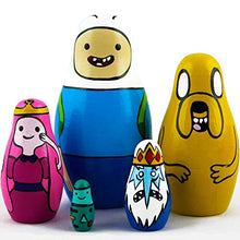 Load image into Gallery viewer, Matryoshka Nesting Dolls Cartoon Adventure Time Set 5 pcs Unique Wooden Toys
