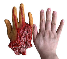 Load image into Gallery viewer, Halloween Blood Props Fake Scary Severed Hand Broken Body Parts Fake Hand,Fake Foot,Fake Eyes,Fake Fingers For Halloween Party Decorations Supplies(6PCS)
