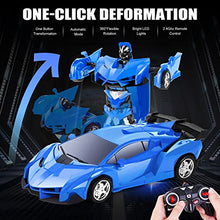 Load image into Gallery viewer, Subao Remote Control Car Kids Transform Robot RC Cars 2.4GHz RC Robot Car with One-Button Deformation 360 Rotating and Drifting Remote Car Toys for Boys Girls Age 4-7 8-12 Birthday Xmas Gift (Blue)
