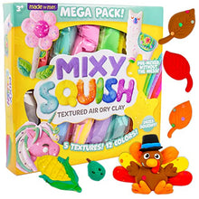 Load image into Gallery viewer, Made By Me Mixy Squish Pastel Mega Pack by Horizon Group USA, Includes 12 oz. of Pre-Made Air Dry Clay, Sensory Play, 12 Colors, 5 Different Crunchy, Bumpy, Soft Textures, Dries Squishy &amp; Smooth
