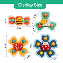 Load image into Gallery viewer, Baby Suction Cup Spinning Top Toys,Spinner Toys for Babies,Toddler Travel Baby Toys 12-18 Months, Birthday Gifts for 1 2 3 Year Old Boys Girls(4 Pcs)
