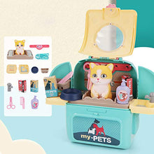 Load image into Gallery viewer, Pet Carging Playset for Girls, Practical Exquisite Plastic Backpack Pretend Play Pet Care Set
