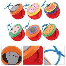 Load image into Gallery viewer, NUOBESTY 6pcs Castanets for Kids Wood Finger Castanets Handheld Percussion Musical Instrument Cartoon Castanet Machine for Music Rhythm Class Children Musical Toys
