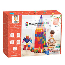 Load image into Gallery viewer, MegagonTiles 180PCS Premium Magnetic Tiles | STEM AUTHENTICATED | MEGA Magnet Tiles Set | Magnetic Blocks | Magnetic Toys | Magnetic Building Blocks | Gift for Toddler Boys Girls 3-10 Year Old
