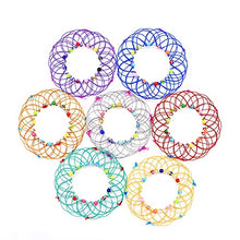 Load image into Gallery viewer, YZDMZBH Flow Ring Spinner Ring arm Toy, Magic Mandala Flower Basket Toy,Magic Wire Art Mild Steel Flow Ring Spinner Ring Arm ToyTransforming 36 Shapes Handmade Wire Toy,C7pcs
