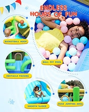 Load image into Gallery viewer, AirMyFun Bounce House with Blower, Inflatable Jump Bouncy Castle for Kids, with Wide Slide, Ball Pool for Backyard Play &amp; Party Fun, A82031
