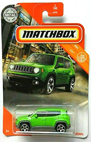 Matchbox 2019 Jeeps Renegade, 1/100 MBX City [Green]