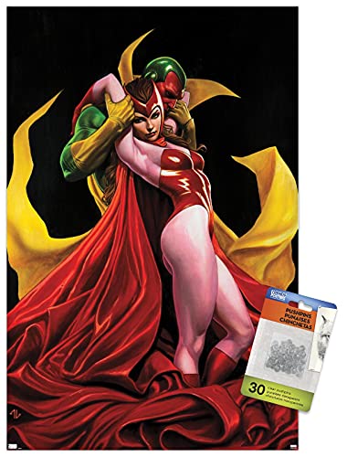 Marvel Comics - Scarlet Witch and Vision - Deadpool #13 Wall Poster with Push Pins