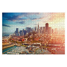 Load image into Gallery viewer, Wooden Puzzle 1000 Pieces Aerial View of san Francisco Skylines and Pictures Jigsaw Puzzles for Children or Adults Educational Toys Decompression Game
