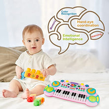 Load image into Gallery viewer, TWFRIC 24 Keys Baby Piano Toy Musical Toys for Toddlers Kids Piano Keyboard with LED Lights Toddler Toys Age 1-2 Early Learning Toys for 1 2 3 Year Old Girls Gifts
