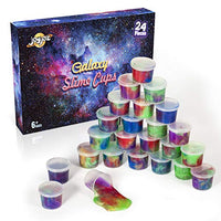 Joyjoz 24 Packs Galaxy Slime, Party Favor for Kids Girls & Boys, Adults, Non Sticky, Stress & Anxiety Relief, Wet, Super Soft Sludge Toy