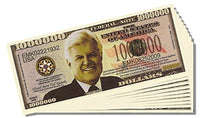 Ted Kennedy Novelty Million Dollar Bill - Set of 100 with 1 Bonus Christopher Columbus Bill