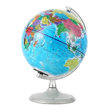 Load image into Gallery viewer, SH-RuiDu 20cm World Globe with Night Light, Standing Educational Geographic Globe with Boundaries City Locations(Chinese-English)

