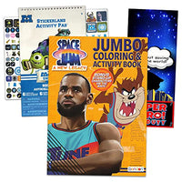 Warner Bros Studios Space Jam Coloring Book Activity Bundle for Kids ~Bundle with Space Jam A New Legacy Activity Book for Boys and Girls with Stickers, and Door Hanger