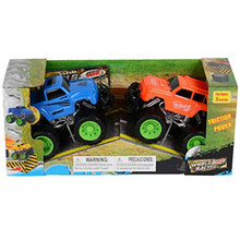 Load image into Gallery viewer, ECCRIS 2 Pack Mini Push and Go Monster Truck Jam Friction Powered Toy Car Baby Vehicle
