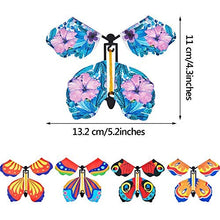 Load image into Gallery viewer, 15 Pieces Magic Fairy Flying Butterfly Rubber Band Powered Wind up Butterfly Toy for Surprise Gift or Party Playing Christmas and New Year (Classic Style)
