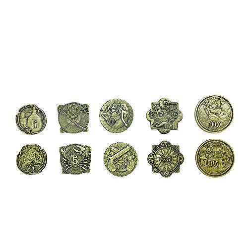 Pirate Variety Set of 10 (Plated Metal Novelty) Adventure Coins for RPG LARP DND Pathfinder Treasure Booty
