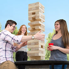 Load image into Gallery viewer, Classic Giant Wooden Blocks Tower Stacking Game, Outdoors Yard Game, for Adults, Kids, Boys and Girls by Hey! Play!
