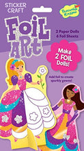 Load image into Gallery viewer, Peaceable Kingdom Sticker Crafts Fancy Gown Stand-Up Dolls Foil Art Kit for Kids
