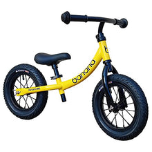 Load image into Gallery viewer, Banana GT Balance Bike Yellow - Lightweight Toddler Balance Bikes for 2, 3, 4, and 5 Year Old Kids - Push Bikes for Children with No Pedals - Aluminium with Air Tires and Adjustable Seats Variations
