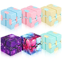 Load image into Gallery viewer, 6 Pieces Infinity Cube Fidget Toy Mini Infinity Cube for Stress and Anxiety Relief Cool Hand Mini Kill Time Toys Infinite Cube for People with ADD ADHD (Adorable Style)
