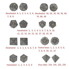 Load image into Gallery viewer, SUNYIK 7 PCS Polished Crystal Stone Polyhedral DND Dice Set for for RPG MTG Table Games, DND Game Dice Polyhedral Dungeons and Dragons for Office Home Decoration, Black Obsidian
