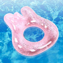 Load image into Gallery viewer, Qioni Children Swimming Ring Floating Circle Baby Swimming Floating Ring Swimming Neck Ring Sequin Swimming Ring Inflatable Swimming Float Ring Babies Swimming(70CM)
