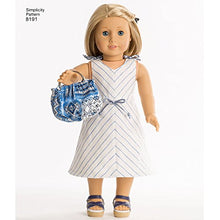 Load image into Gallery viewer, Simplicity 8191 American Girl 18&#39;&#39; Doll Summer Clothing Sewing Patterns
