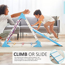 Load image into Gallery viewer, Triangle Climber with Ramp - Premium Wooden Climbing Triangle for Sliding and Climbing - 2 in 1 Stable Toddler Climber Structure - Indoor Kids Climbing Net Toys - Kids Climber - PYRAMIDA-Color
