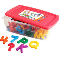 Educational Insights Multicolored Jumbo Alpha Magnets & Math Magnets, Ages 4 And Up, (100 Pieces)