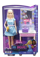 Load image into Gallery viewer, Barbie: Big City, Big Dreams Malibu Barbie Doll (11.5-in, Blonde) and Backstage Dressing Room Playset with Accessories, Gift for 3 to 7 Year Olds , White
