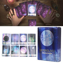 Load image into Gallery viewer, Hologram Flash Tarot Card, 78 Oracle Tarot Card Moonology Oracle Cards Fate Divination Fortune Telling Tarot Deck Board Game Tarot Card Supplies English for Family Party Friends
