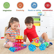 Load image into Gallery viewer, Magnetic Tiles Blocks Building Toys Set for Kids,STEM Magnetic Stacking Toys for Boys,Educational &amp; Creative Birthday Gift with Storage Bag

