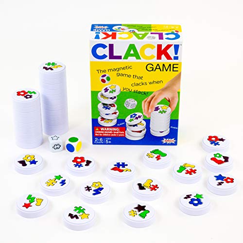 Amigo Games AMI18002 CLACK! Kids Magnetic Stacking Game with 36 Magnets