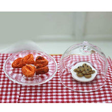 Load image into Gallery viewer, MZXUN 1/12 Miniature Dollhouse Acrylic Cake Plate Stand Fruit Snack Tray W/Lid #2
