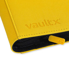 Load image into Gallery viewer, Vault X Premium Exo-Tec Zip Binder - 4 Pocket Trading Card Album Folder - 160 Side Loading Pocket Binder for TCG (Yellow)
