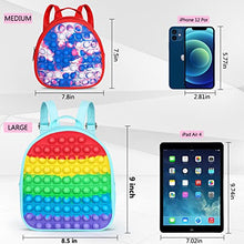 Load image into Gallery viewer, Valentine&#39;s Day Gift for Girl,Pop On It Backpack Fidget Toy for Girl Gifts, Shoulder Bag Purse Pop Push Bubble Sensory Fidget Toy Crossbody Bag, Popit School Supplies for Autism Kids, Large Rainbow Bl
